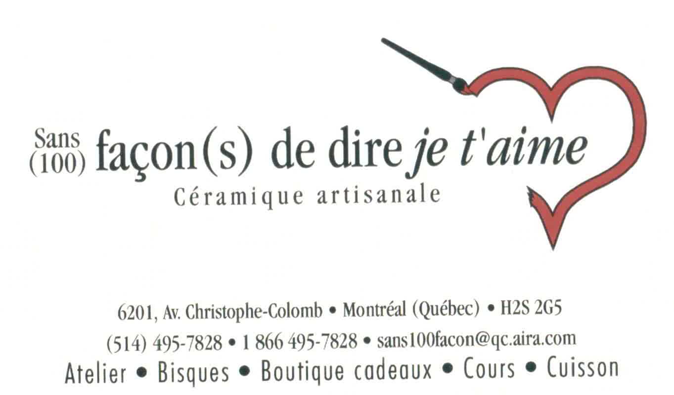 L'atelier Sans fa�on de dire je t'aime (poterie concept "pr�t � cuire", patines et gla�ures)